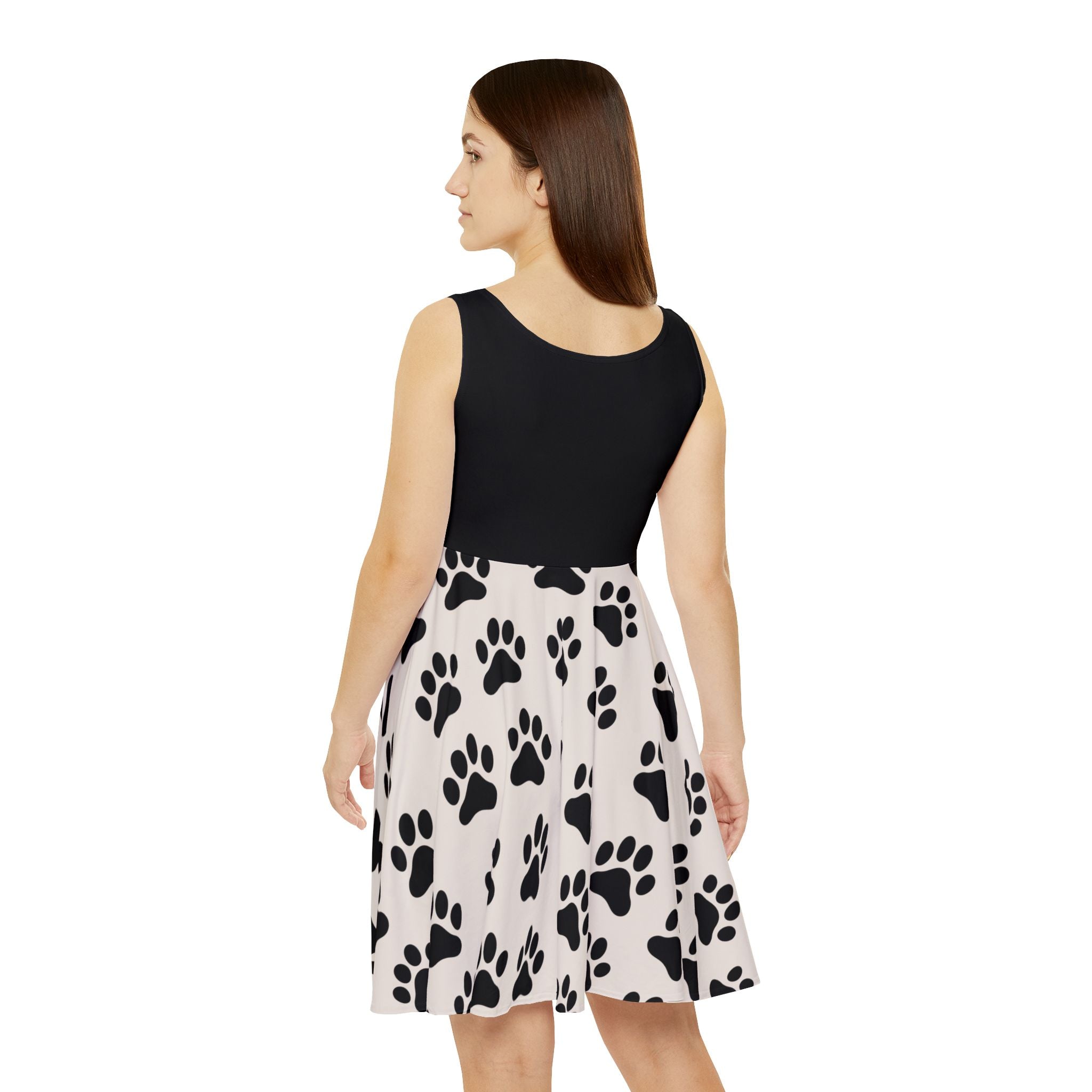 Women's Skater Dress | Cute Dog Paw Print Tank Dress
