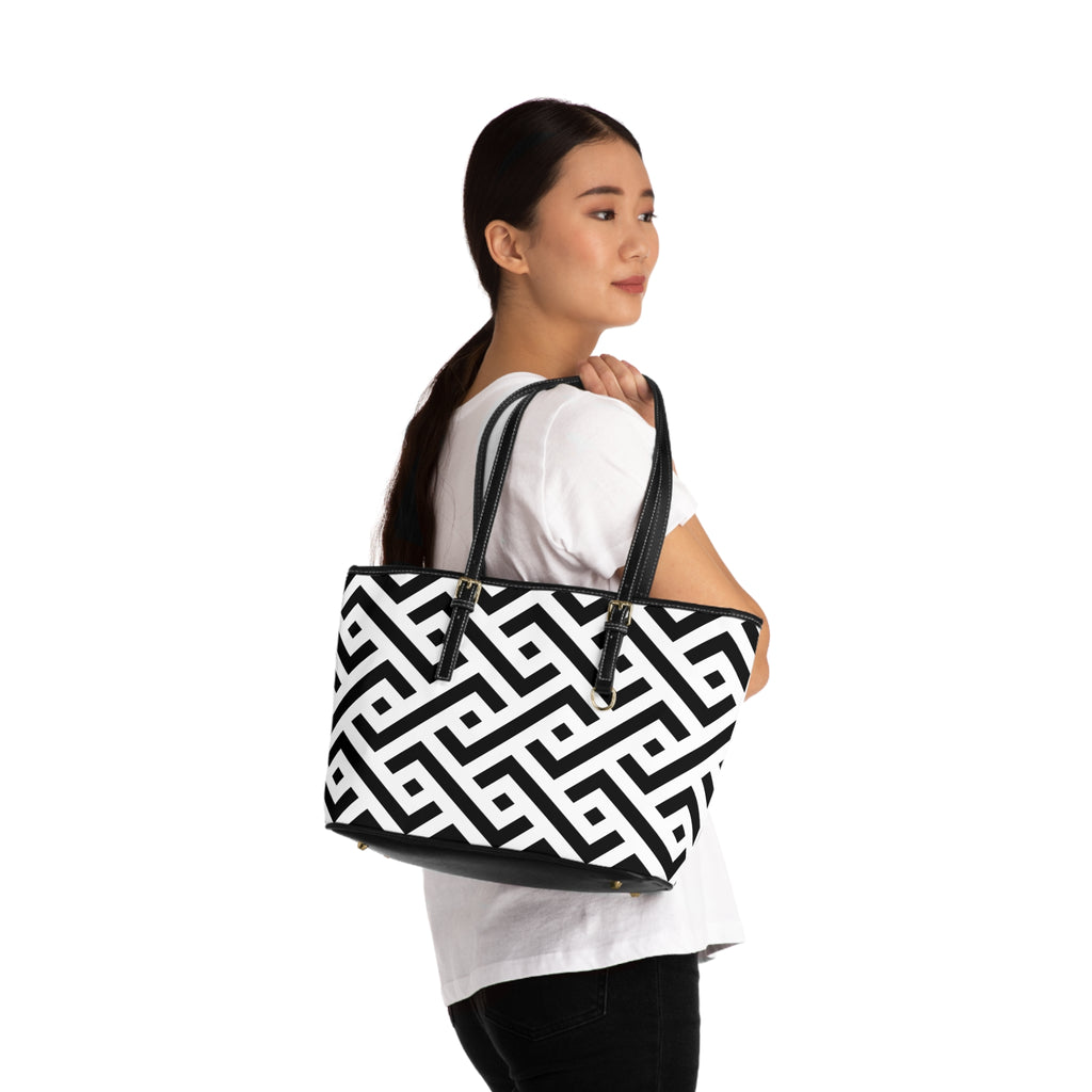 Handbag | Geometric Black & White Shoulder Bag