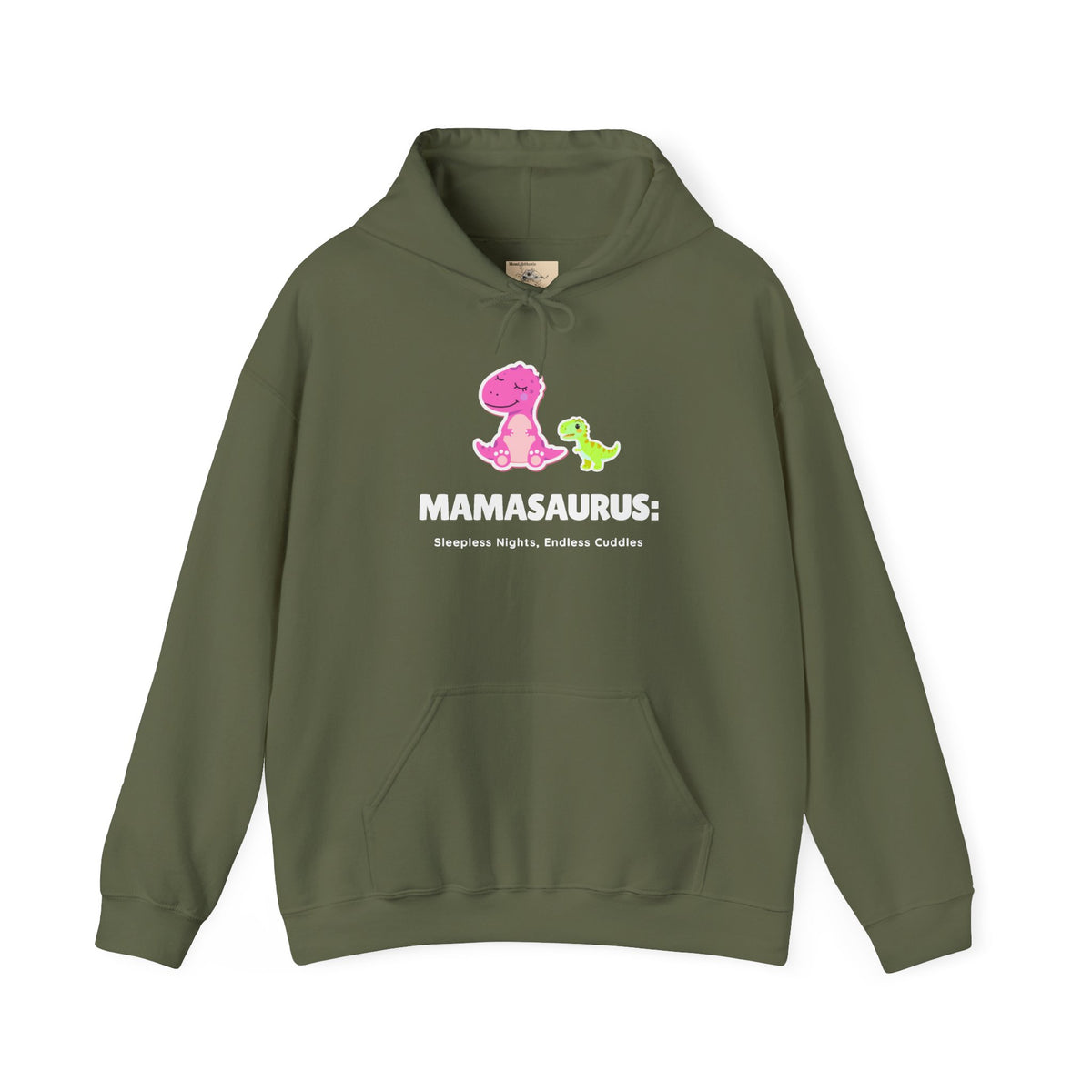 Pink Mama Dino with Baby Hoodie