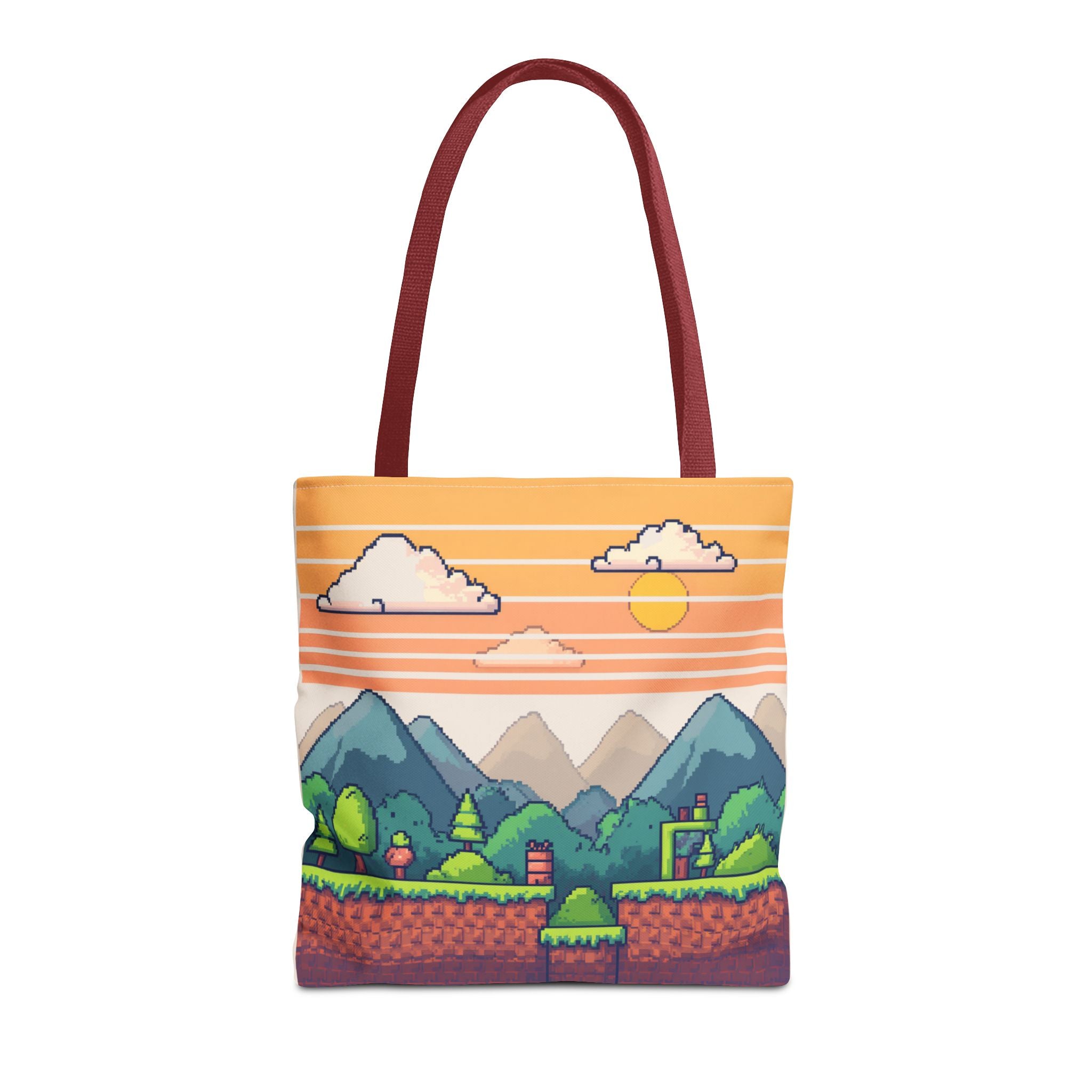 Tote Bag | Pixel Sunset Mountain Gamer Tote