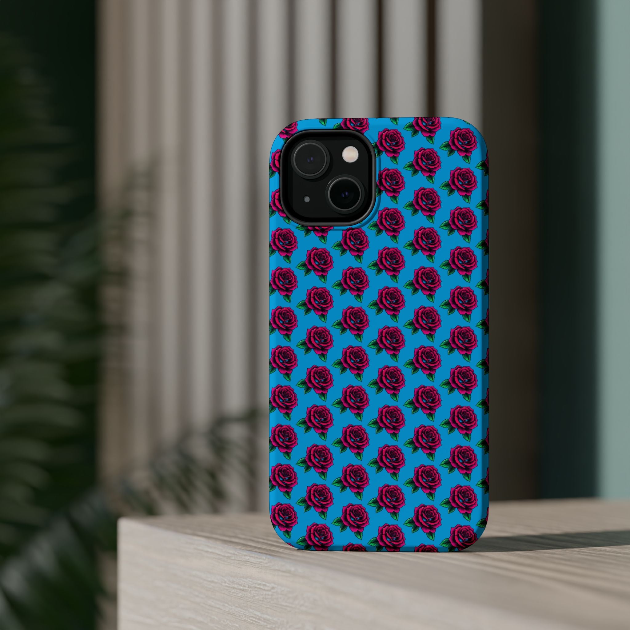 Phone Cases | Bright Rose Pattern Magnetic Impact-Resistant Case
