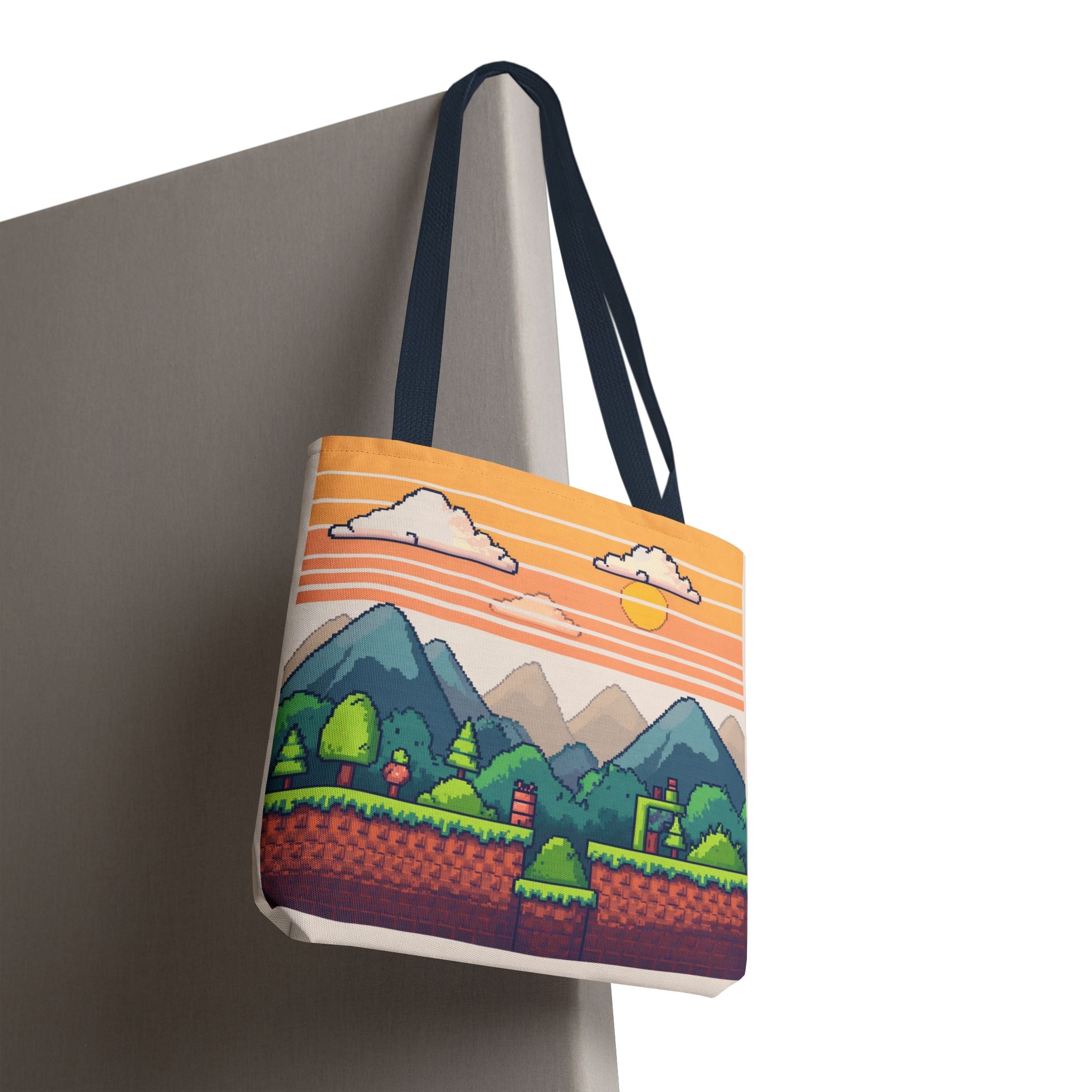 Tote Bag | Pixel Sunset Mountain Gamer Tote