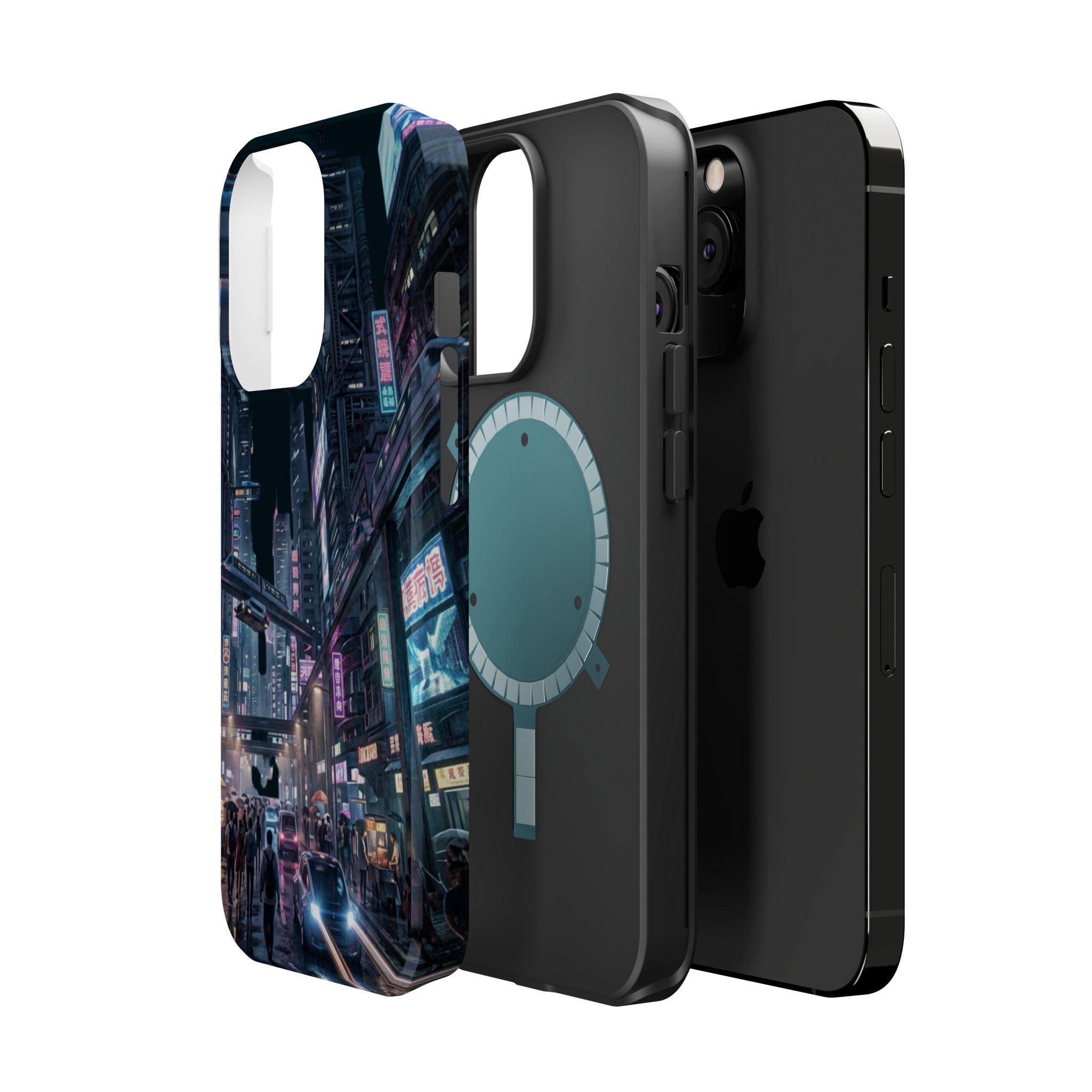 Phone Case | Cyberpunk City Magnetic Impact-Resistant Phone Cover