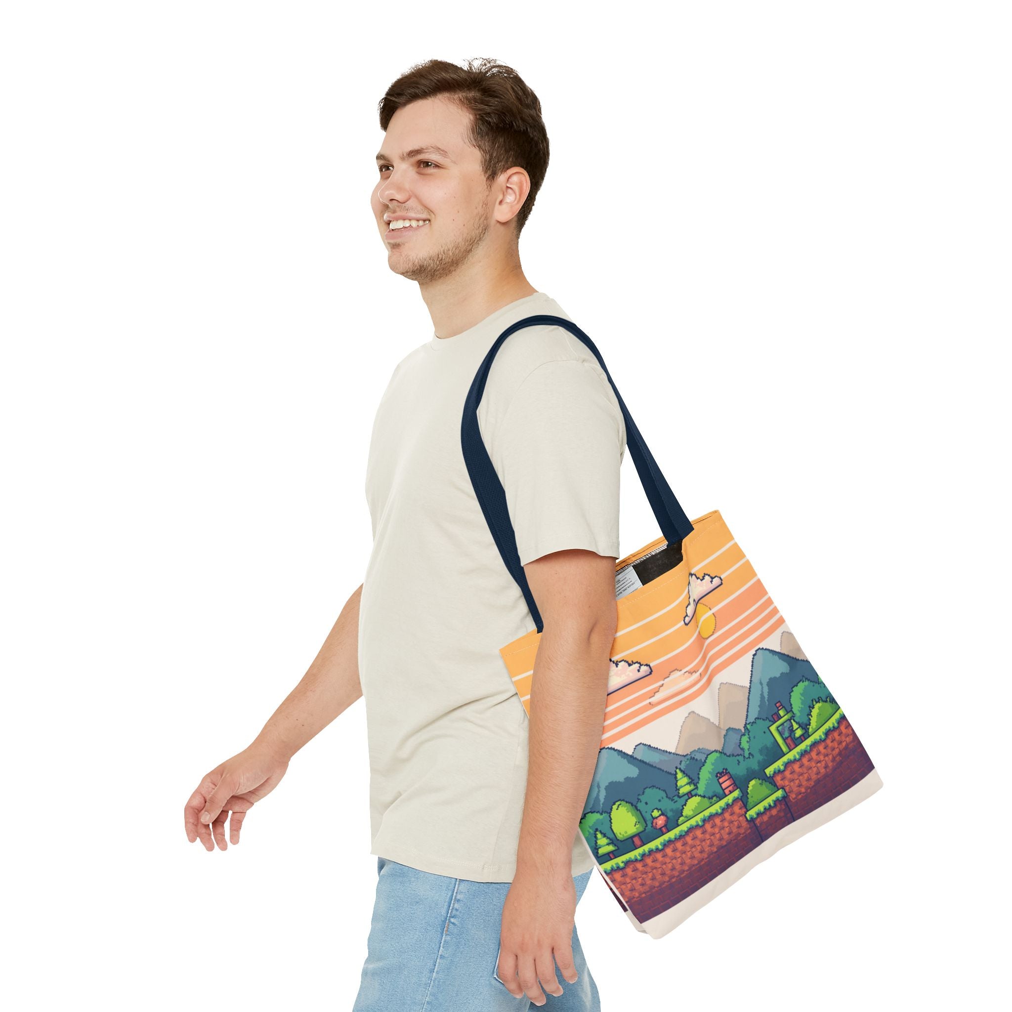 Tote Bag | Pixel Sunset Mountain Gamer Tote