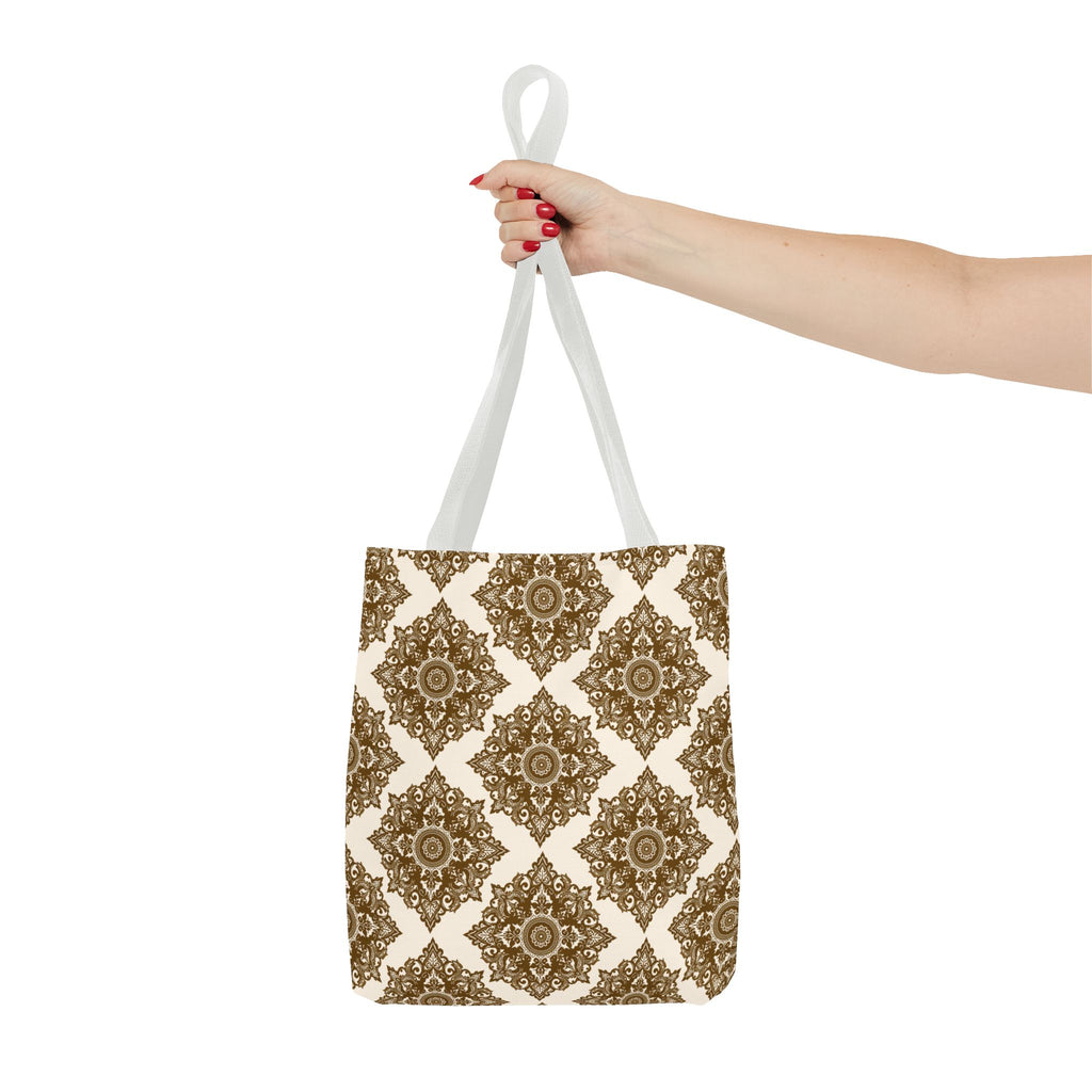 Tote Bag | Boho Gold Medallion Pattern