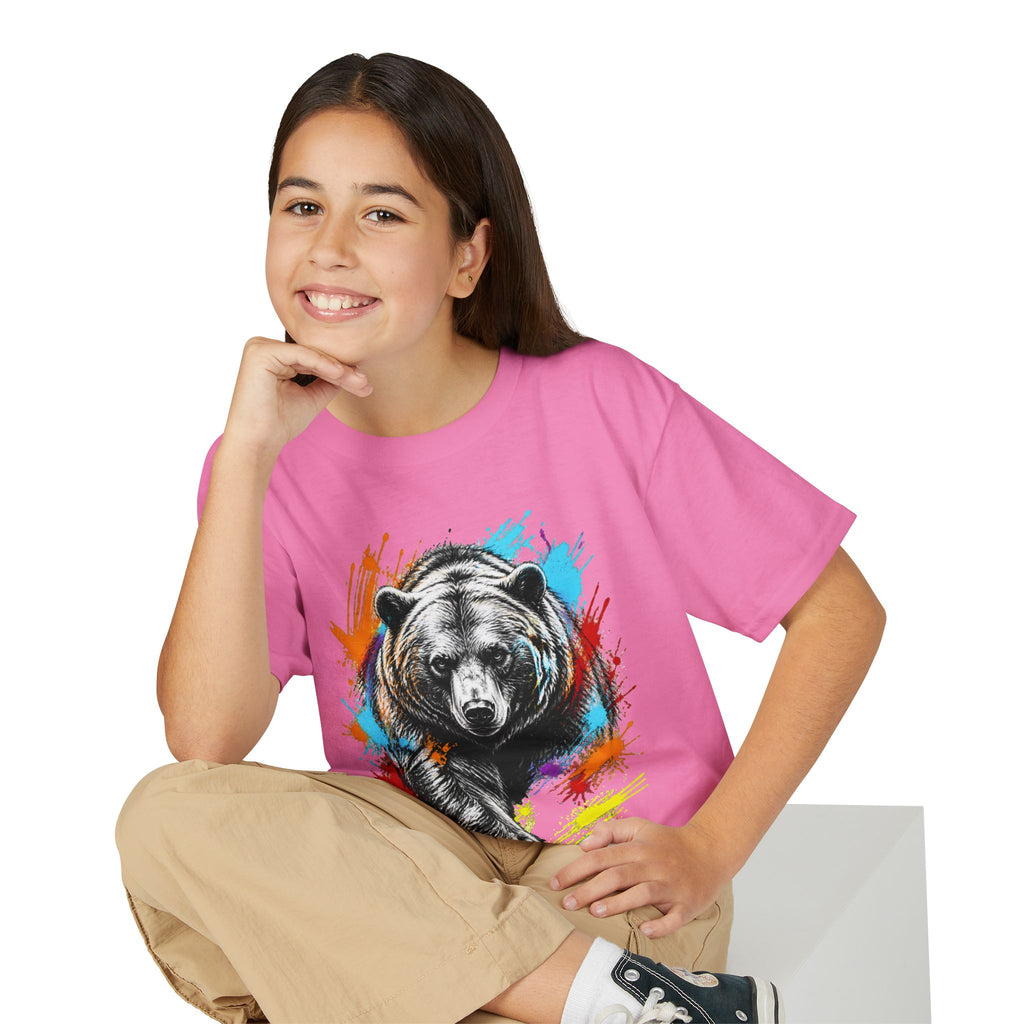 Color Splash Kodiak Bear T-Shirt for Children