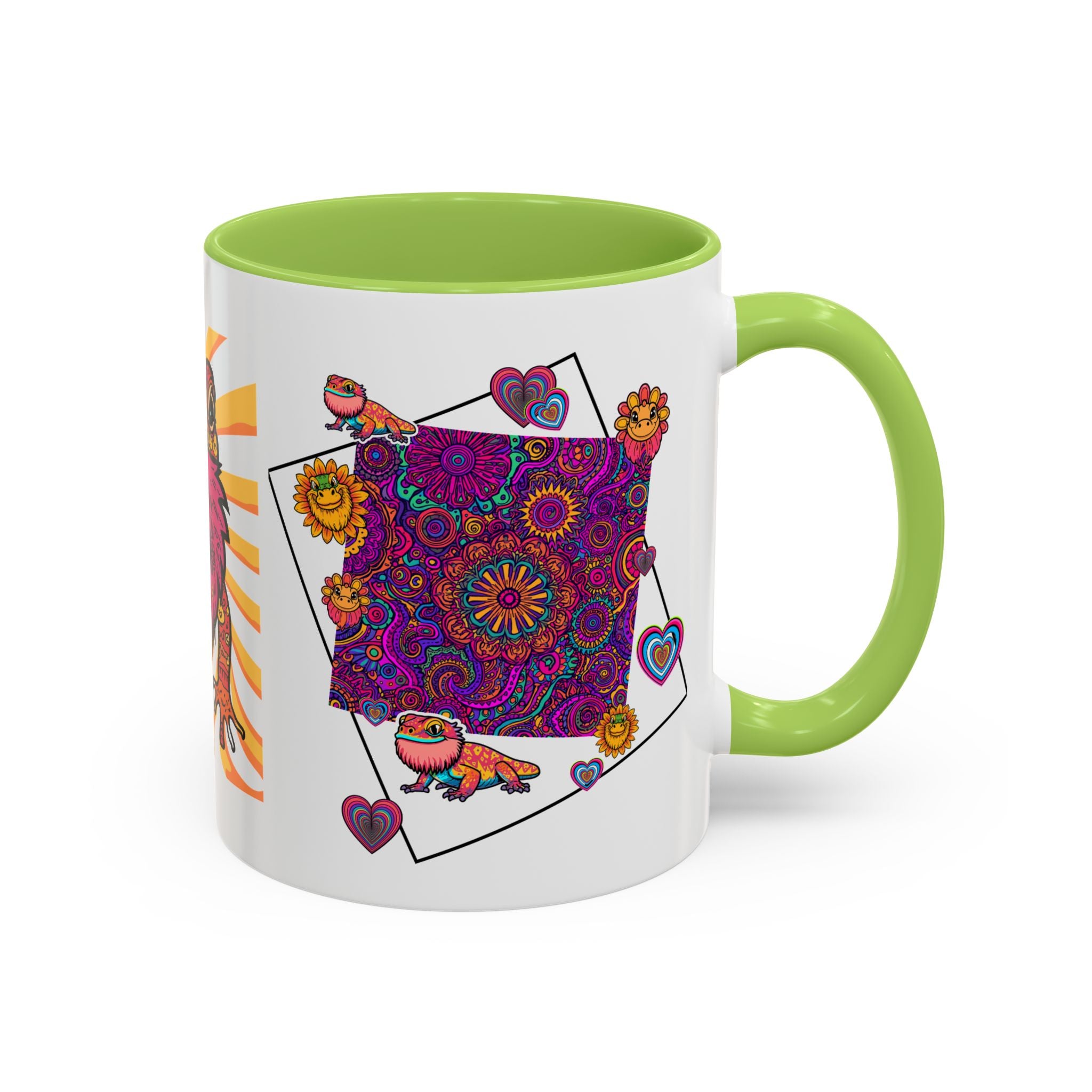 Coffee Mug | Psychedelic Lizards Accent Ceramic Mug