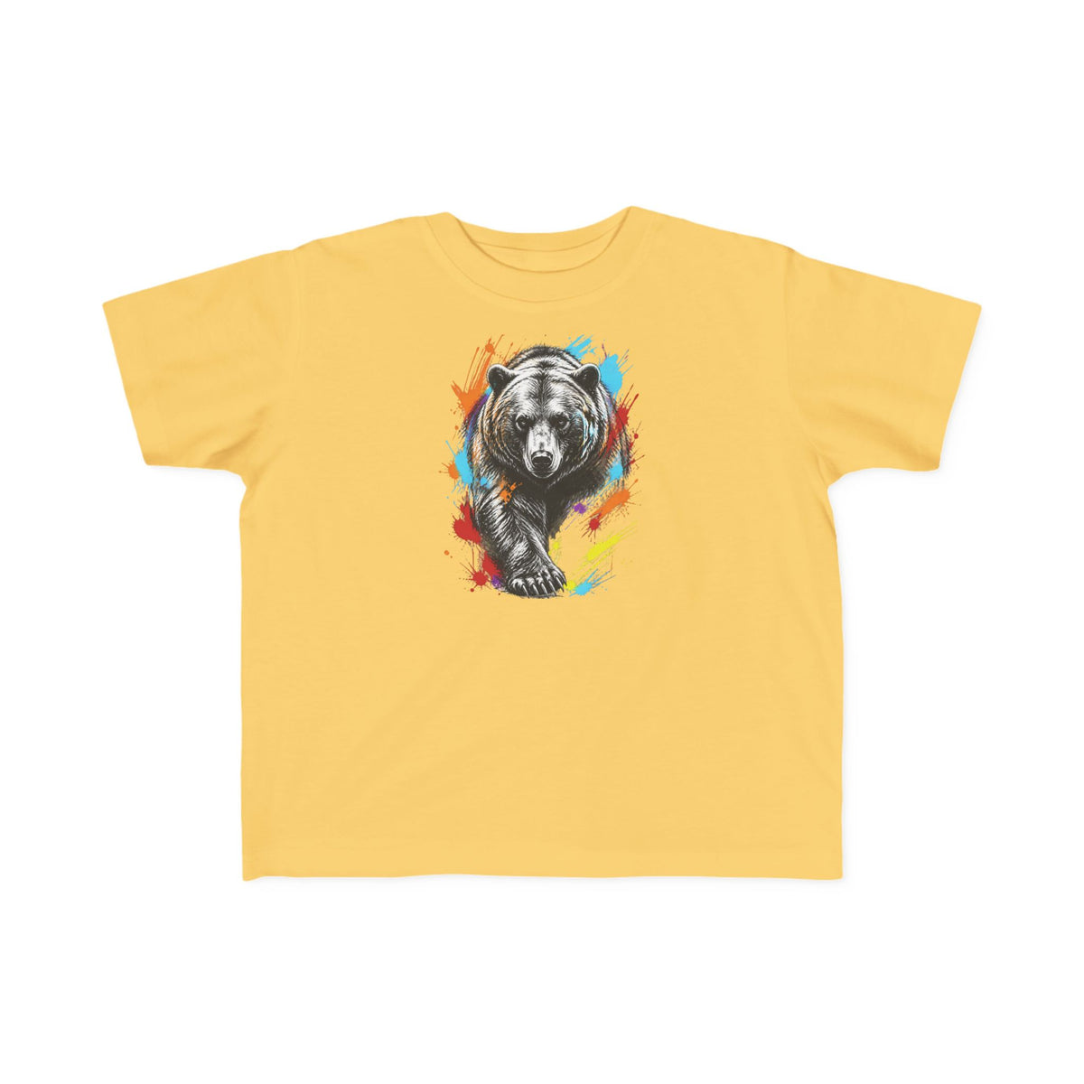 Colorful Kodiak Bear T-Shirt for Tots