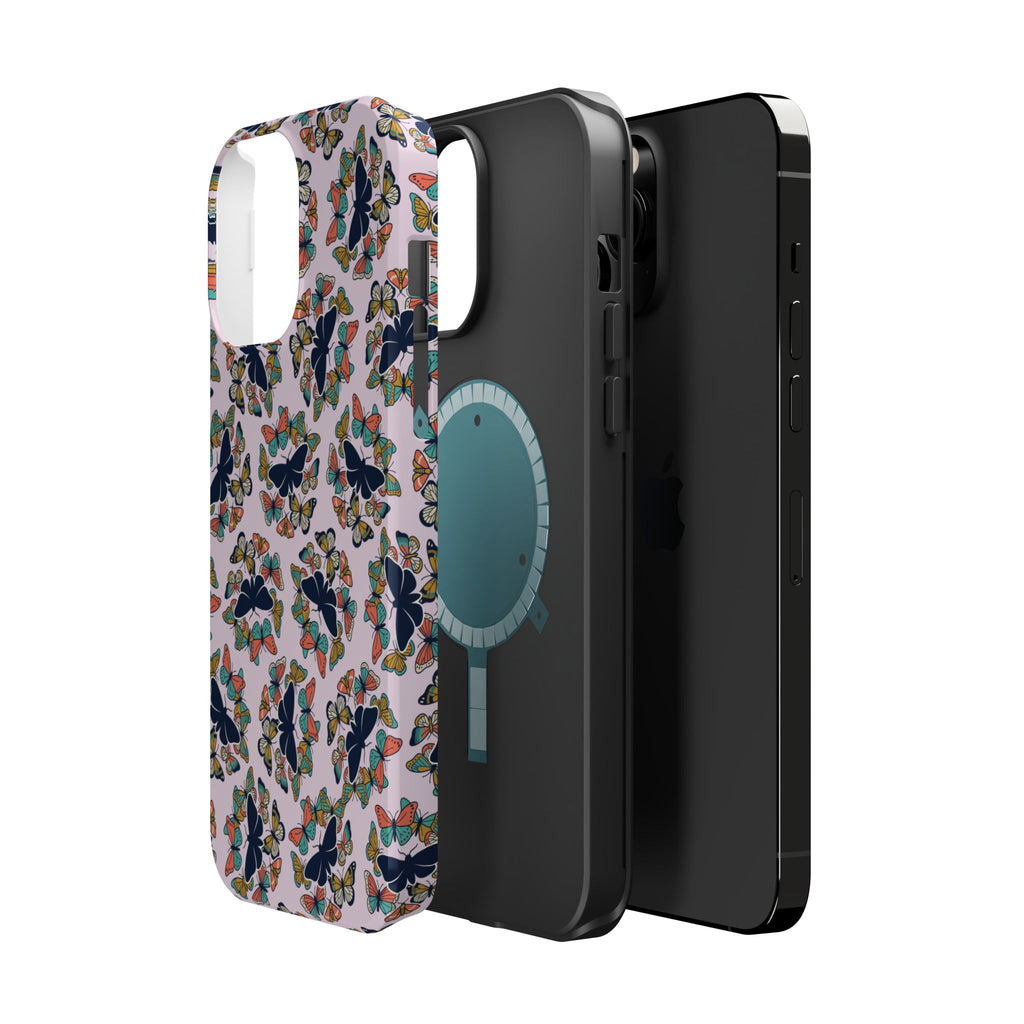 Phone Cases | Pastel Butterflies and Moths Pattern Magnetic Impact-Resistant Case