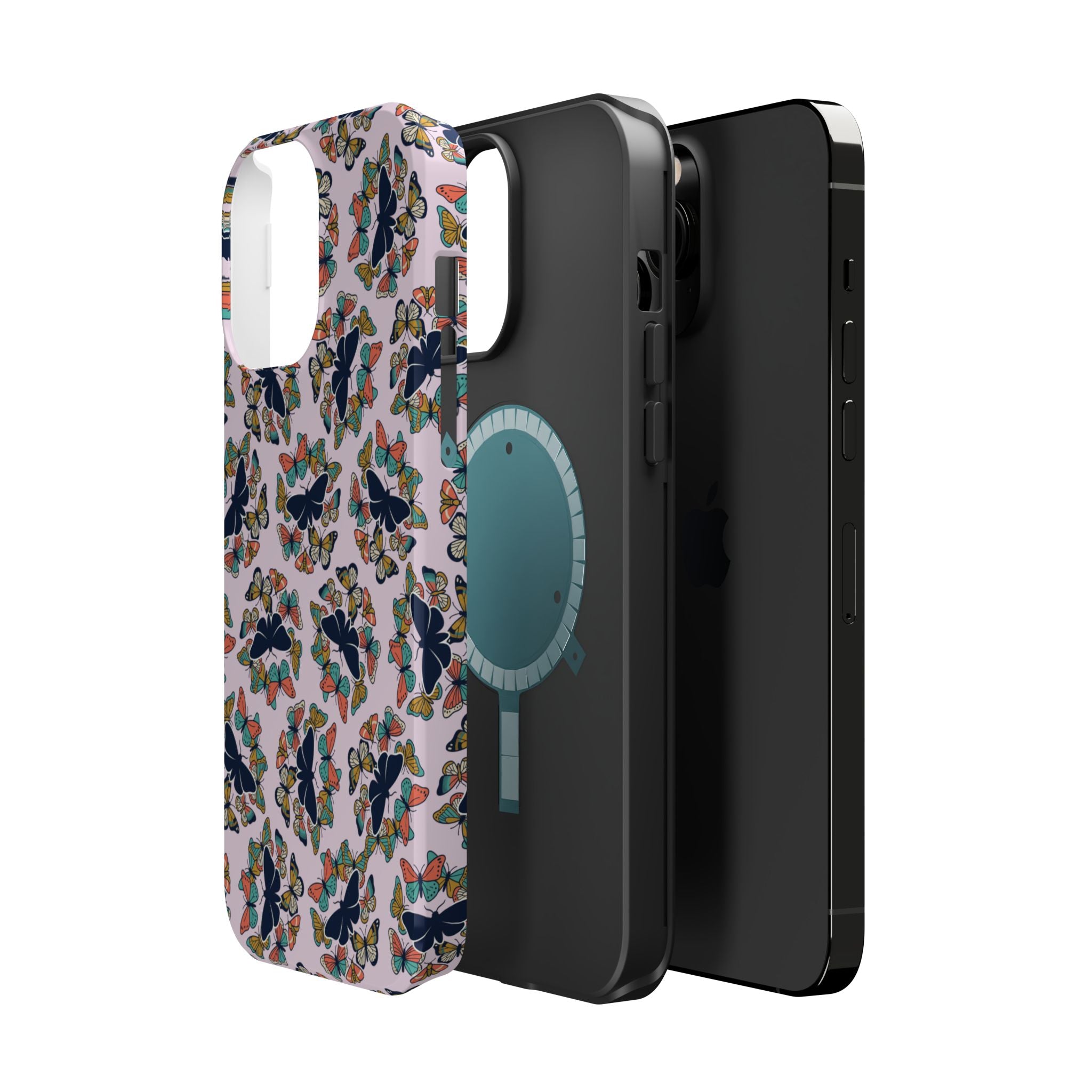 Phone Cases | Pastel Butterflies and Moths Pattern Magnetic Impact-Resistant Case