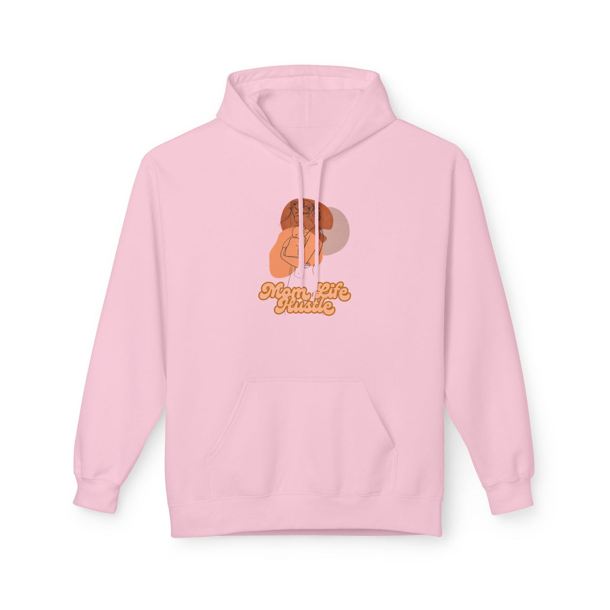 Mom Life Hustle Retro Line Art Graphic Hoodie