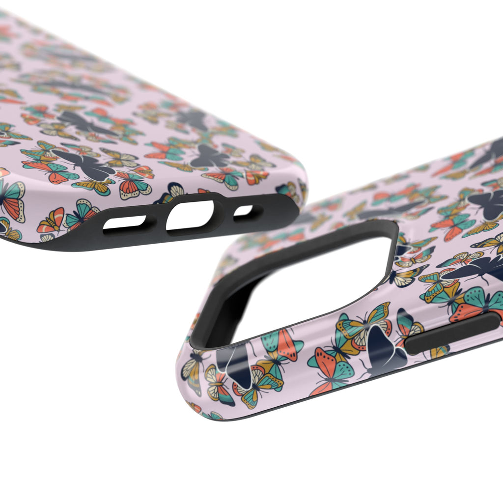 Phone Cases | Pastel Butterflies and Moths Pattern Magnetic Impact-Resistant Case