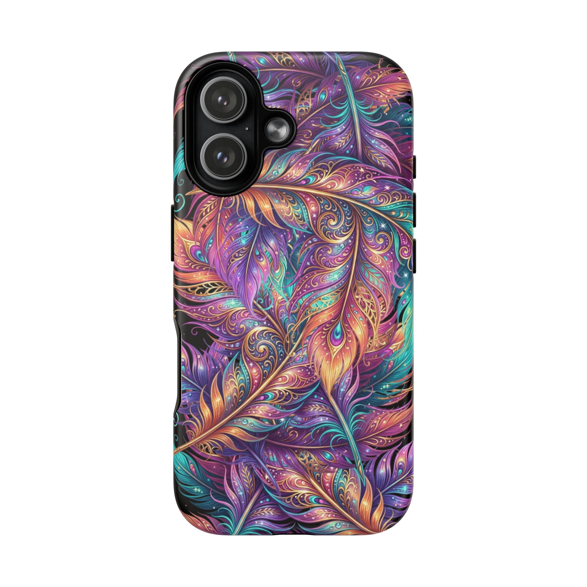 Phone Case | Colorful Feather Art Magnetic Tough Phone Cover