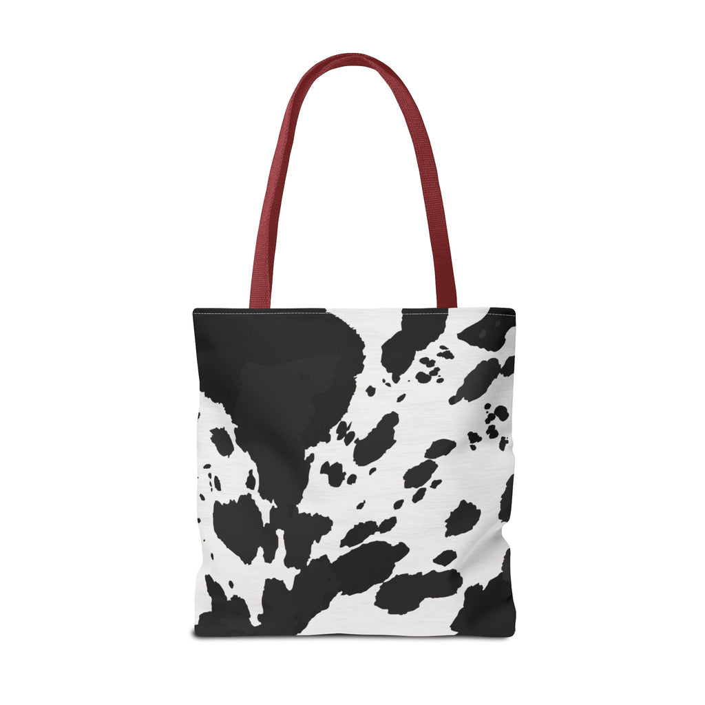 Tote Bag | Black & White Cow Print Patterned Shoulder Tote