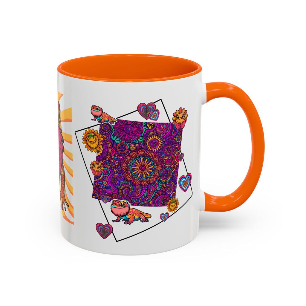 Coffee Mug | Psychedelic Lizards Accent Ceramic Mug