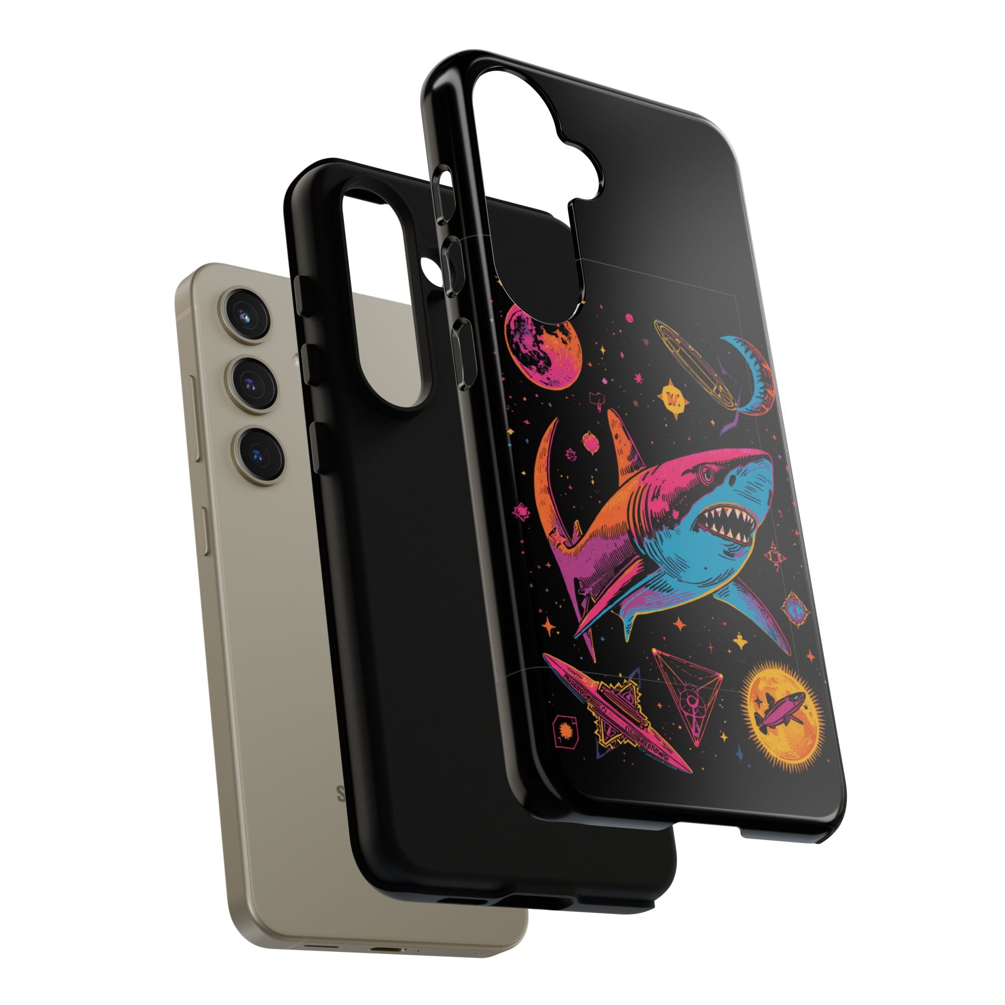 Phone Cases | Neon Space Shark Case