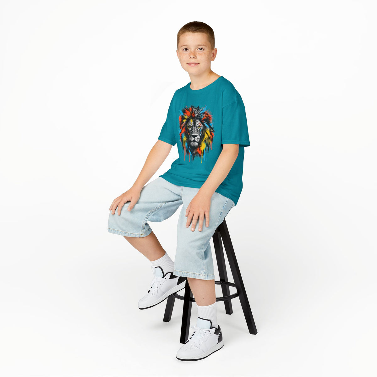 Lion Spirit Colorful Drip T-Shirt