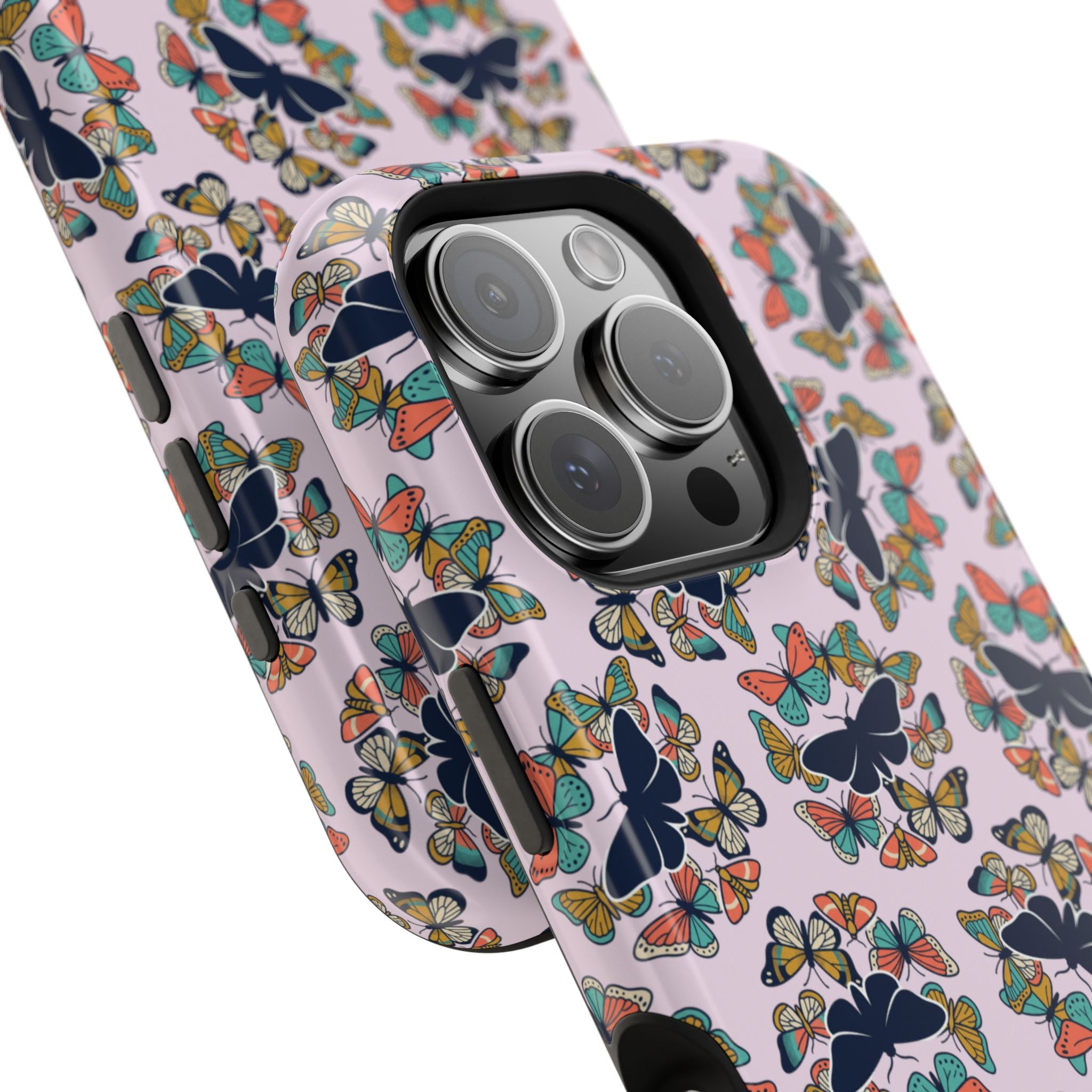 Phone Cases | Pastel Butterflies and Moths Pattern Magnetic Impact-Resistant Case