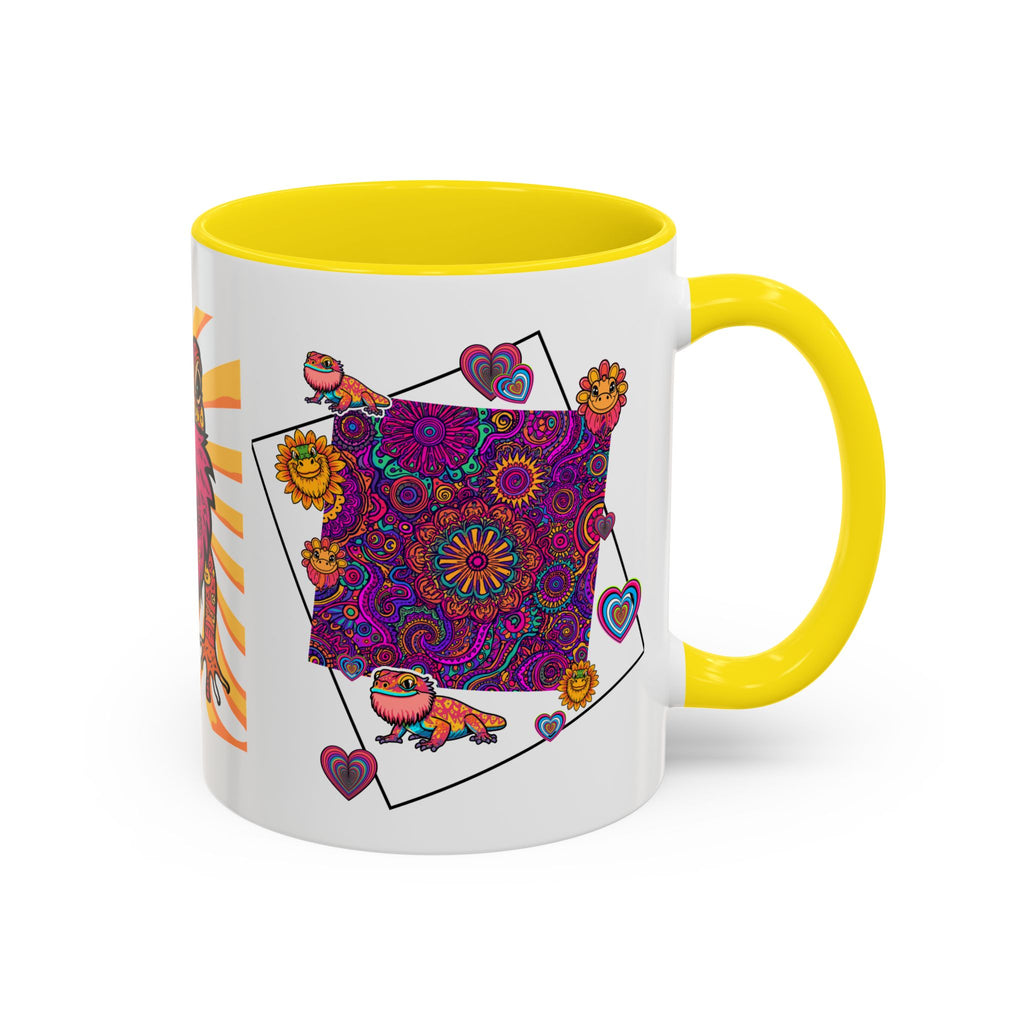 Coffee Mug | Psychedelic Lizards Accent Ceramic Mug