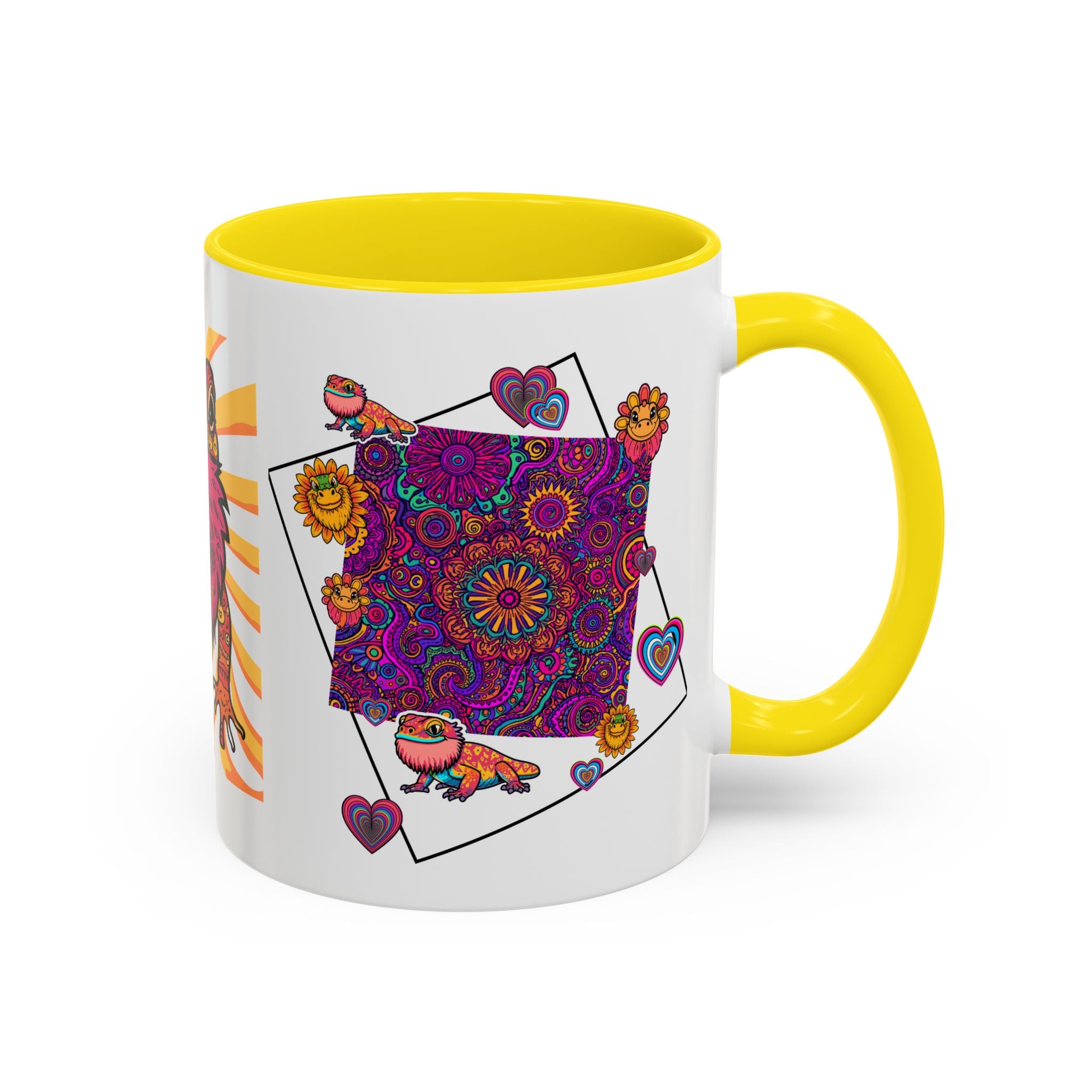 Coffee Mug | Psychedelic Lizards Accent Ceramic Mug