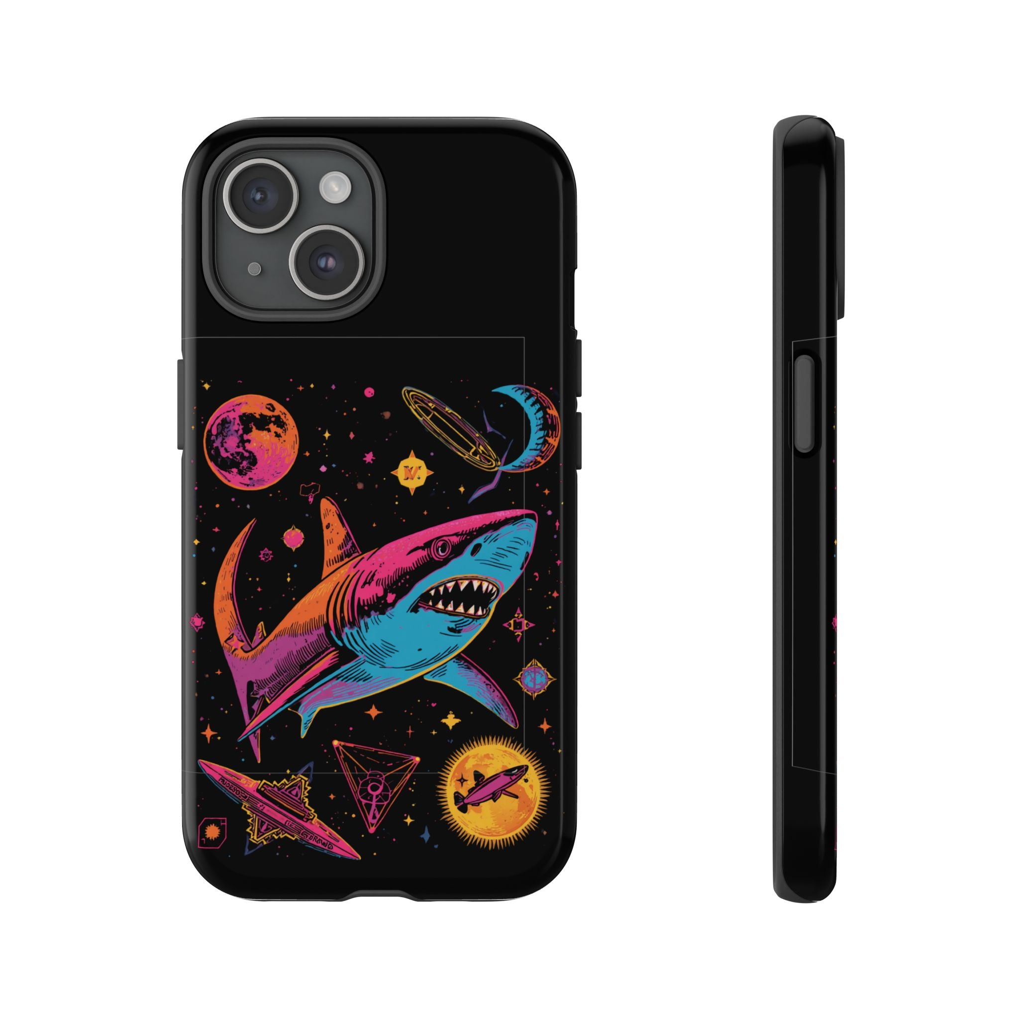 Phone Cases | Neon Space Shark Case