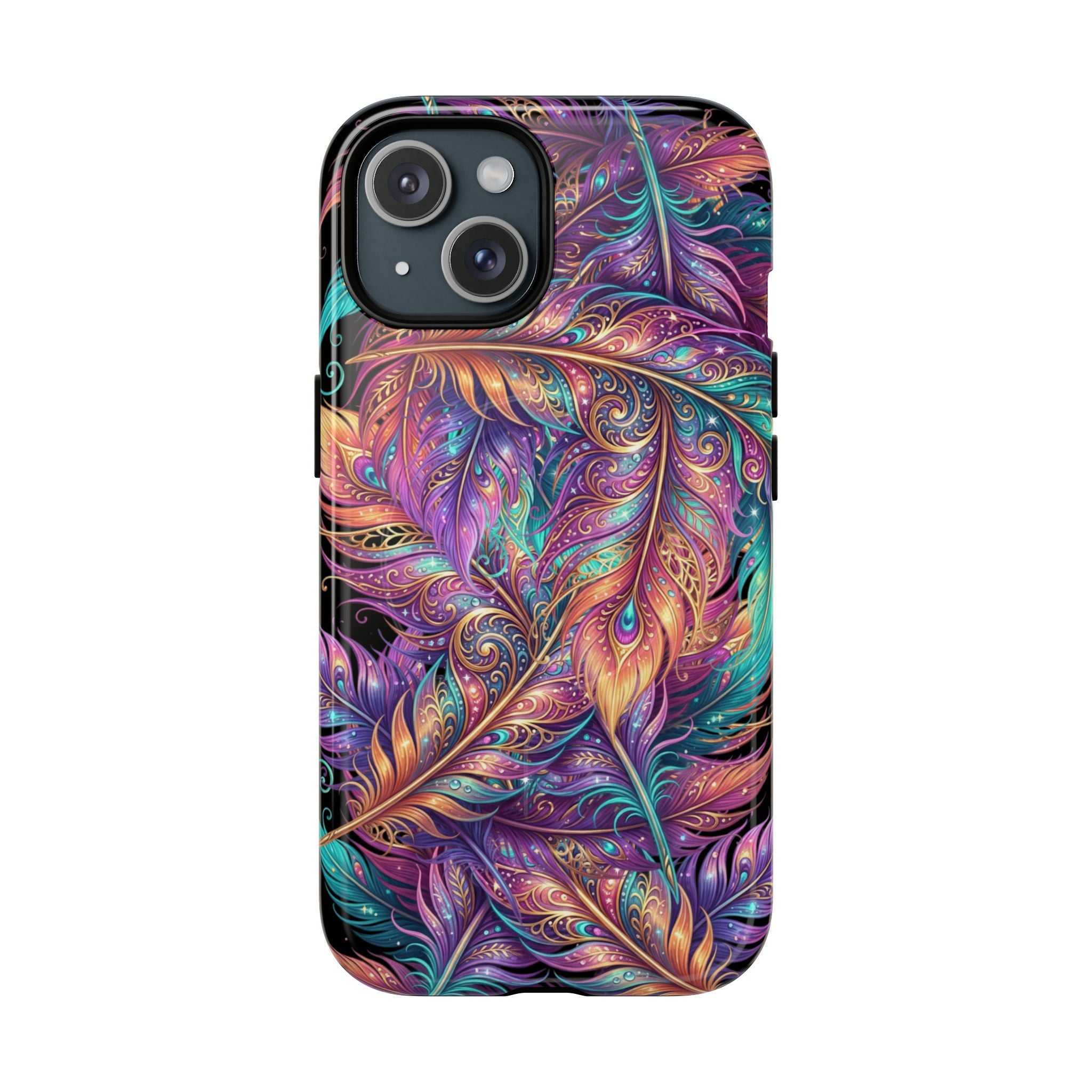 Phone Case | Colorful Feather Art Magnetic Tough Phone Cover