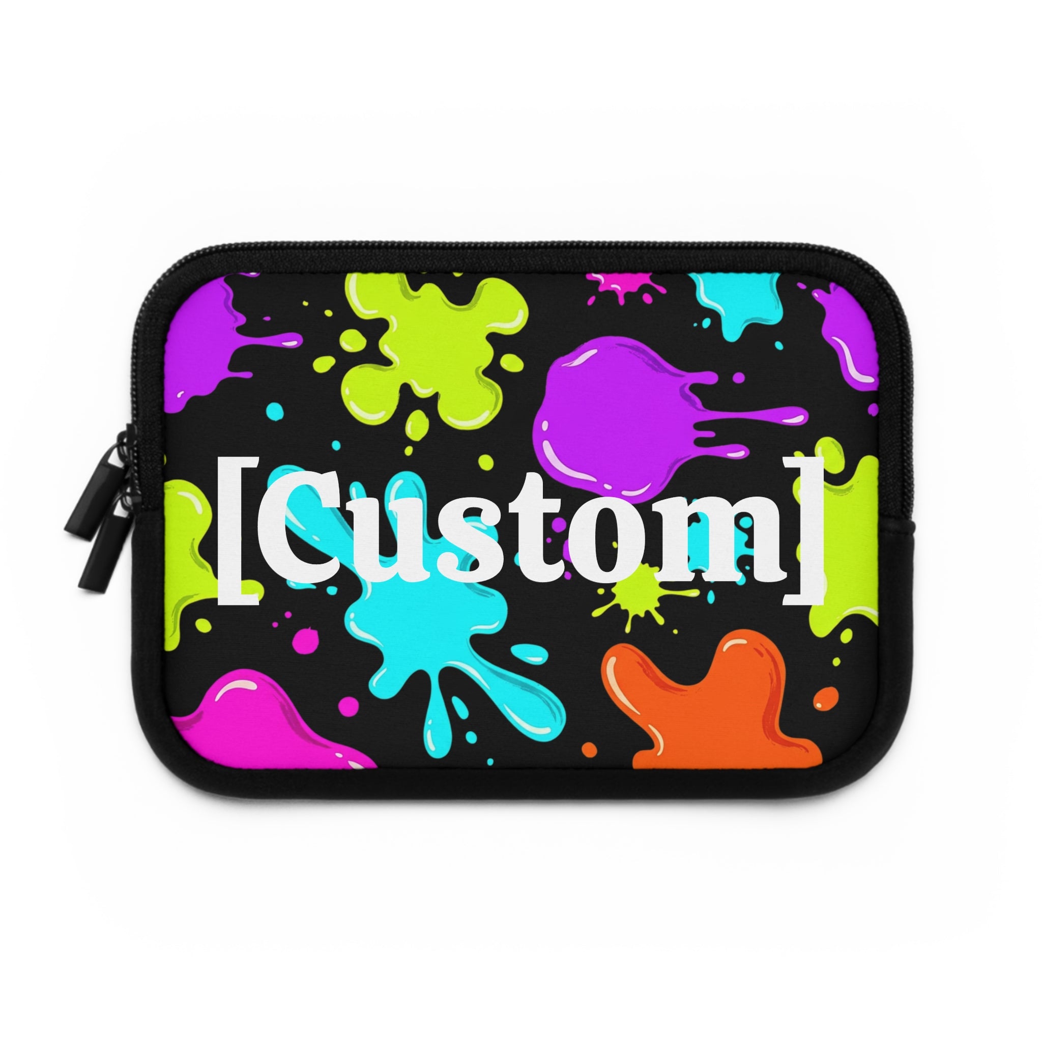 Laptop Sleeve | Personalized Neon Paint Splat Protective Case