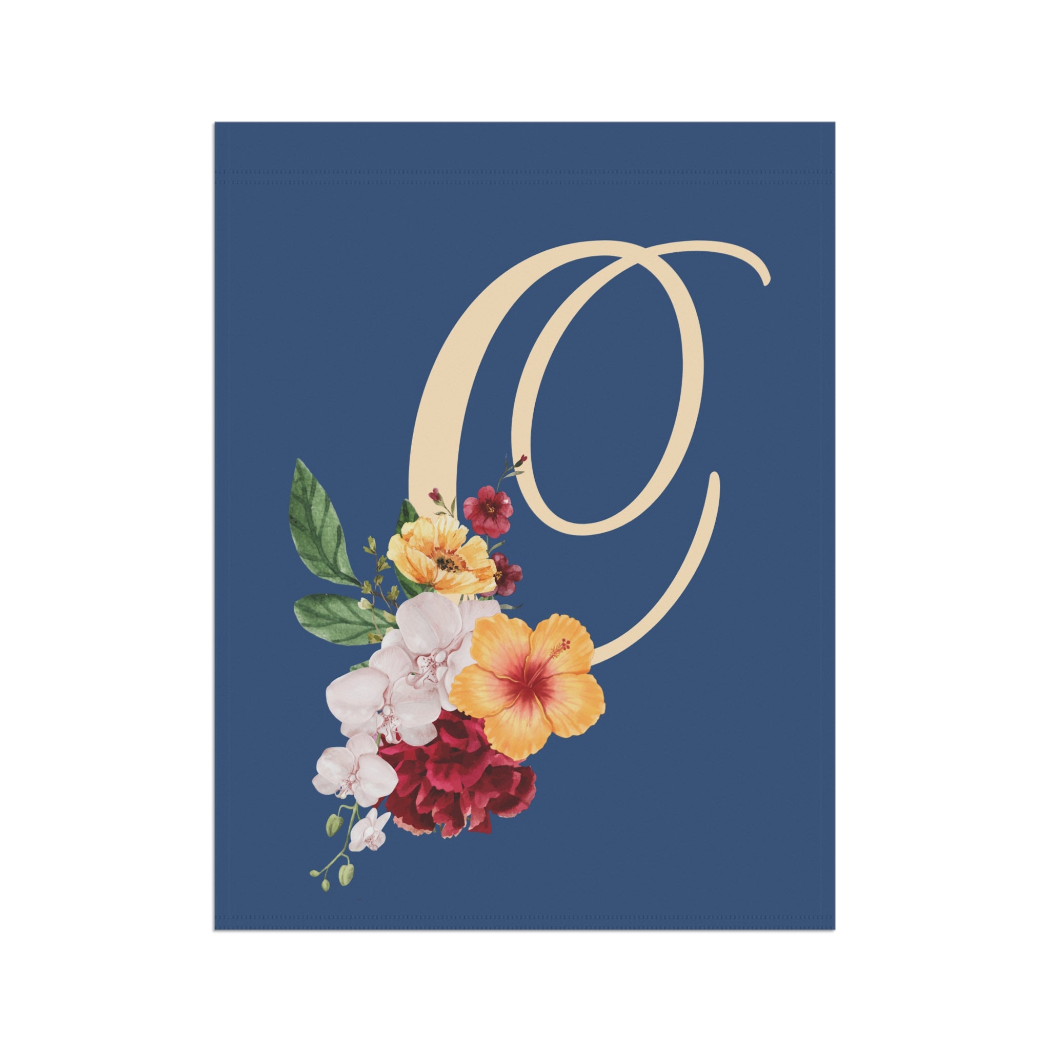 Home & Garden Banner | 'C' Monogram Floral Flag