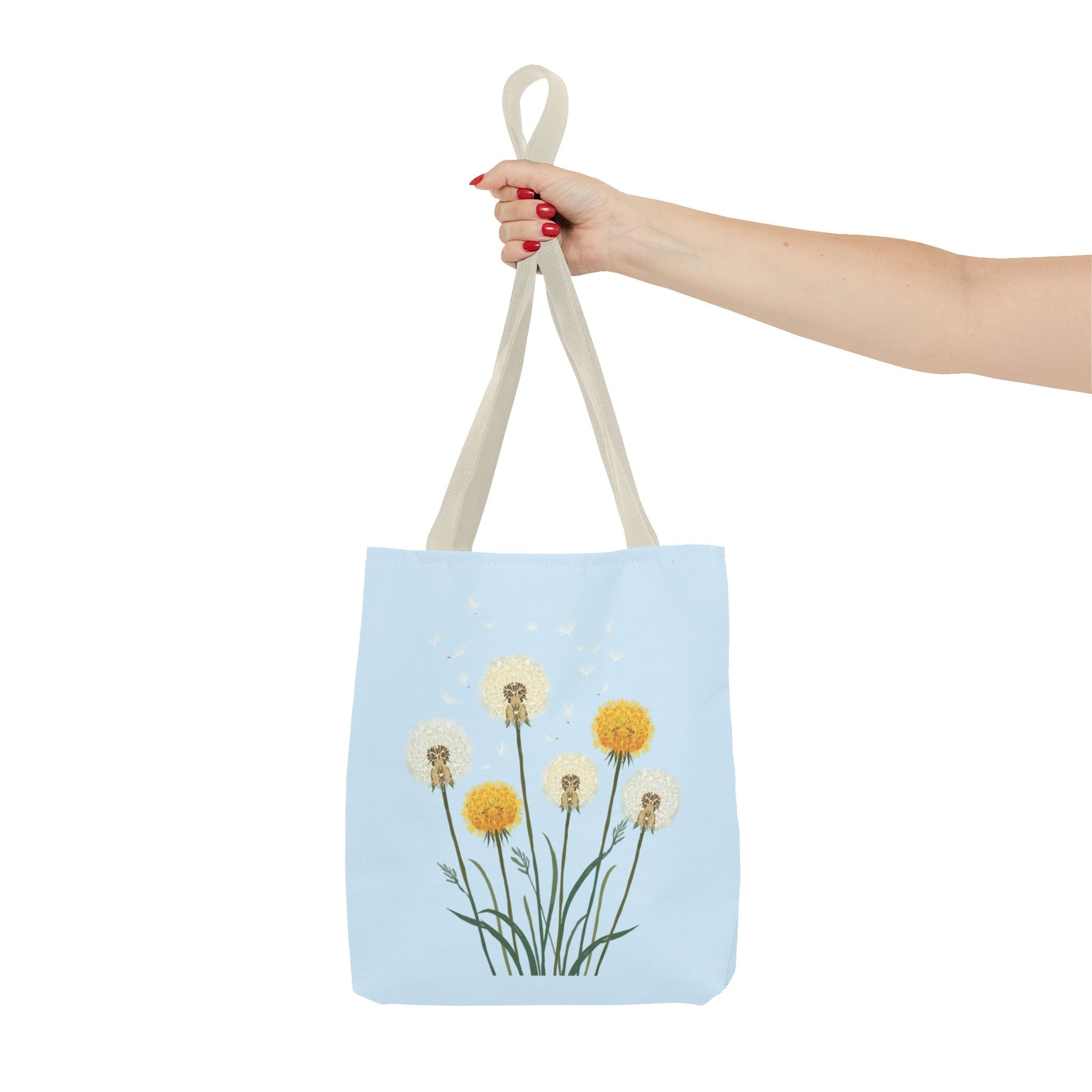 Tote Bag | Dandelions on Light Blue Background